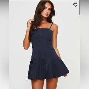 LIONESS Honey Corset Mini Dress Navy Denim Size 12 Trendy BRAND NEW WITH TAGS